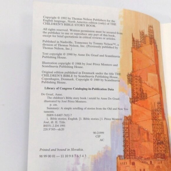 Hardcover Book The Children's Bible Story Book Retold by Anne de Graaf - Picture 5 of 10